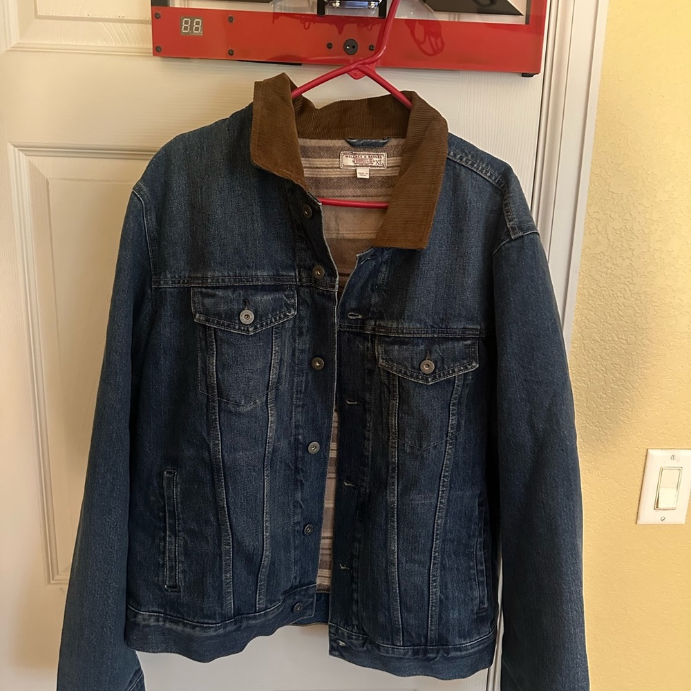 Men's Wallace & Barnes blanket-lined denim jacket size XL